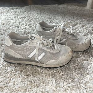 New Balance Gray and White Athletic Shoes
